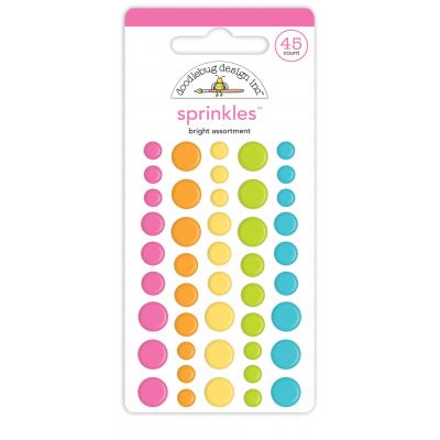 Doodlebug Cute & Crafty Sticker - Bright Assortment Sprinkles